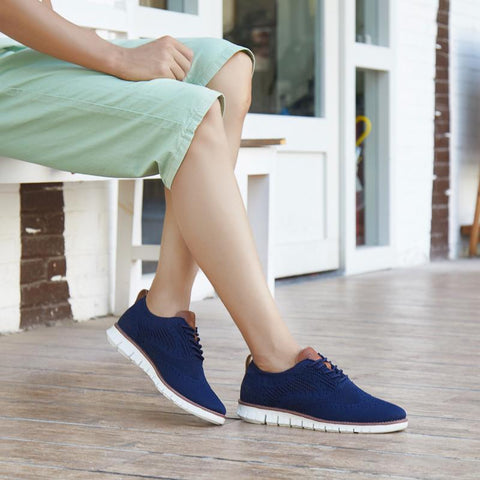 New Stylish Mens Casual Shoes Blue Flyknit Swnaker-BS01401-Veeddydropshipping