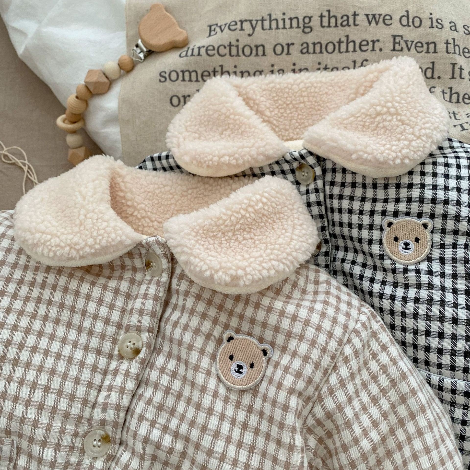 Girl Boy Winter Warm Plaid Coat-Veeddydropshipping