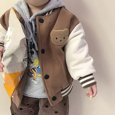 Fashion Baby Boy Baseball Jacket Spring Autumn Toddler Kids-Veeddydropshipping