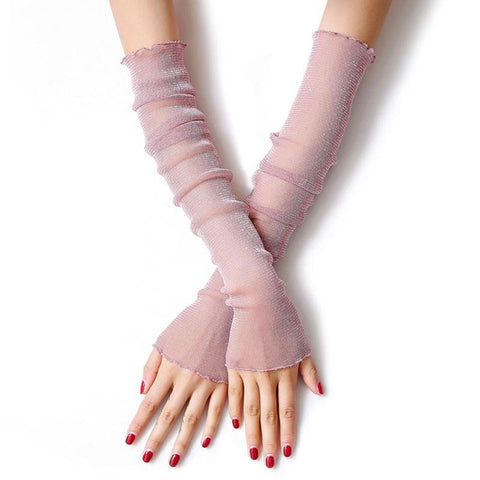 Women Arm Sleeve Sunscreen Gloves-WF01144-Veeddydropshipping
