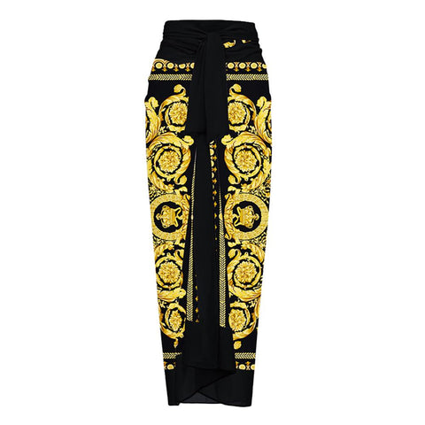 Gold Double-sided Printed Bikini One-piece Strap Sexy Waist Swimsuit Independent-OS00025-Veeddydropshipping