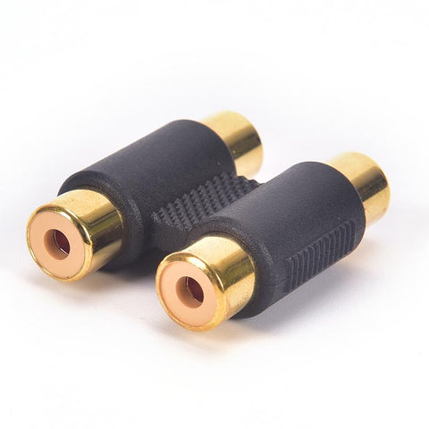 Dual 2 Head RCA Female To Female Audio Connector Adaptor Phono Coupler Video Connector -CE00046-Veeddydropshipping