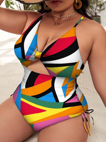2022 Plus Size Swimwear Women One-piece Suits Push Up Swimsuit One Piece Beachwear-OS00211-Veeddydropshipping