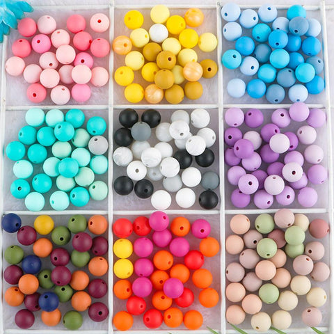 Silicone Beads 50Pcs Beads For Jewelry Making -JW01473-Veeddydropshipping