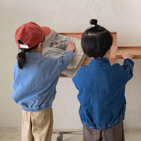 Children Denim Jacket Boys Girls Autumn Clothes-Veeddydropshipping