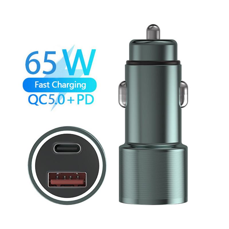 Nohon 65W Car Charger USB Type C Dual Port PD QC Fast Charging-PA01142-Veeddydropshipping