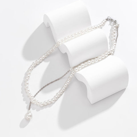 Korean Romance Pearl Chain Necklace Back Chain For Women -JW01375-Veeddydropshipping