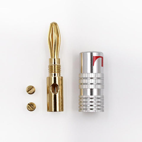 Gold-plate Copper Banana Plug No Welding 4MM Banana Head Sound Horn Wire Plug-CE00147-Veeddydropshipping