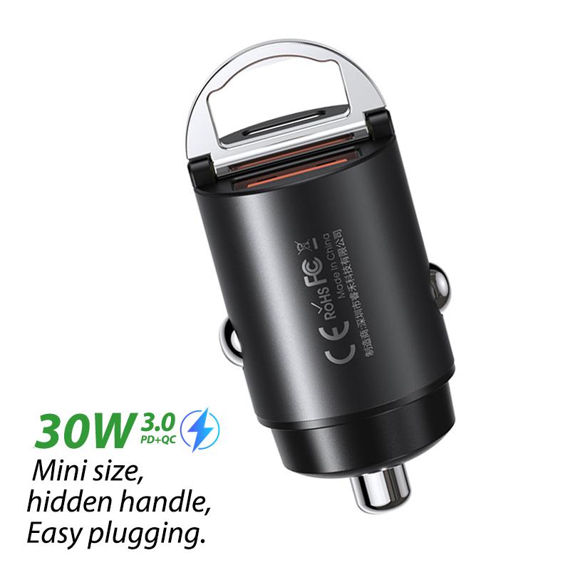 Remax 30W PD Car Charger QC 4.0 QC 3.0Type-C-PA01130-Veeddydropshipping