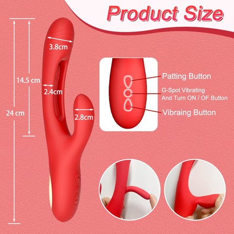 2023 Rabbit Tapping G-Spot Patting Vibrator for Women Clitoris Clit Stimulator -BH01180-Veeddydropshipping