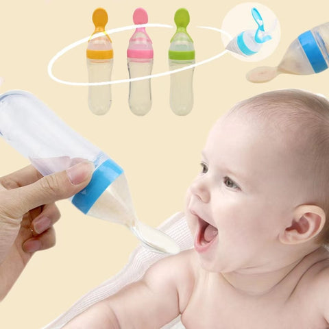 Squeezing Silicone Feeding Training Spoon Eat Fruit Infant Cereal Food-TB00729-Veeddydropshipping