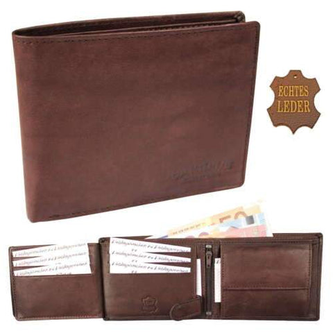 Geldbeutel Portemonnaie echt Leder Hochformat Querformat-WF01055-Veeddydropshipping