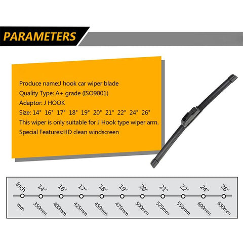 Universal Car Wiper Blade U Hook Type 14&quot;16&quot;17&quot;18&quot-AM00207-Veeddydropshipping