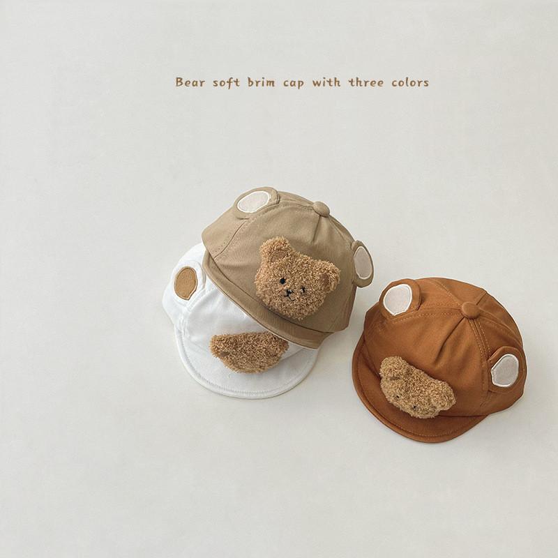 Newborn Baby Hat Korean Cute Cartoon 3D Bear Baseball Cap for Toddler Boy-Veeddydropshipping-1