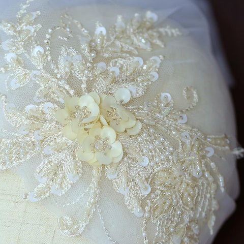 Wedding Accessories Floral Bridal Veils-WF01450-Veeddydropshippin