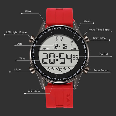 Watch For Men Waterproof Outdoor Sport Watch Men -JW00718-Veeddydropshipping