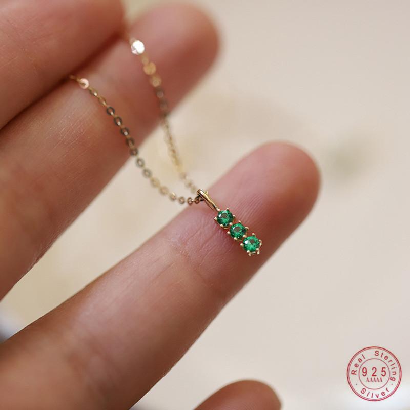 925 Sterling Silver 14k Gold Plated Necklace for Women  -JW00226-Veeddydropshipping