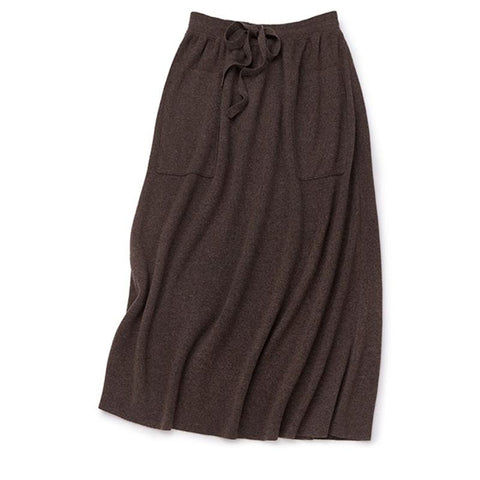 Cashmere skirt ladies high waist stretch skirt-WF00401-Veeddydropshipping
