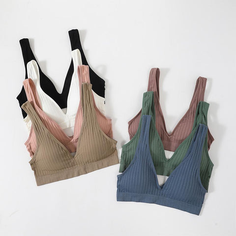 Women Underwear Sleeveless Deep V Sexy Bra-WF00912-Veeddydropshipping