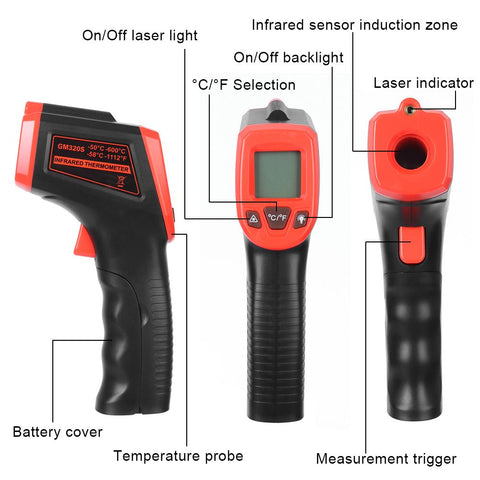 Infrared Thermometer Laser Temperature Meter Gun Laser Point-HA00989-Veeddydropshipping