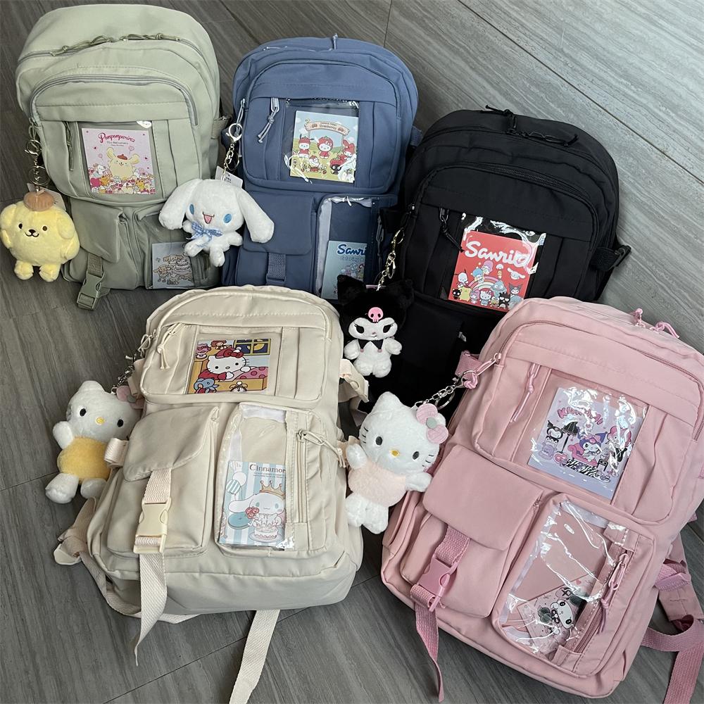 Lovely Sanrio Backpack Large Capacity Kuromi Hello Kitty Melody-TB00067-Veeddydropshipping