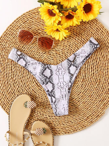 Bikini Bottoms Women&#39;s 2023 New Swimsuit High Waisted Bottom Solid Red Swimwear -OS00078-Veeddydropshipping