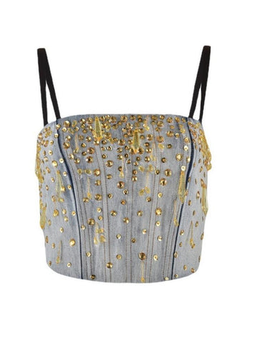 Street Fashion Beading Short Skirt-Veeddydropshipping