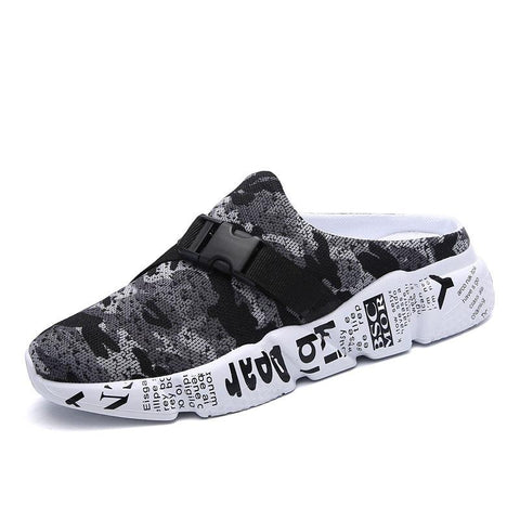 Summer Breathable Outdoor Mens Half Slippers Camo-BS01576-Veeddydropshipping