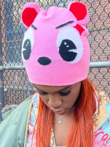 Hat Winter Knitted Hats Party Pink Funny Beanie Cap for-MF00925-Veeddydropshipping