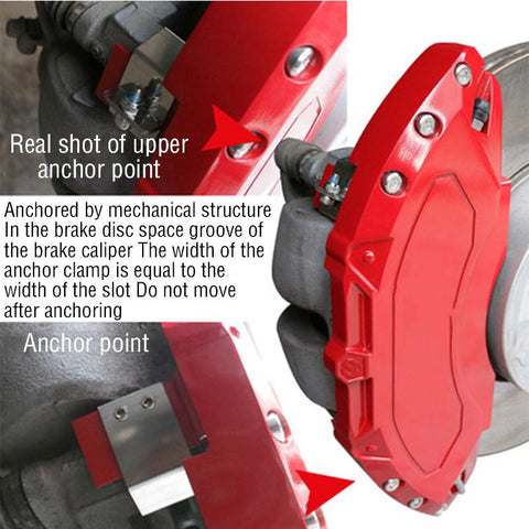 4Pcs Front Rear Brake Caliper Cover 3D Aluminum Car Styling Metal-AM00174-Veeddydropshipping