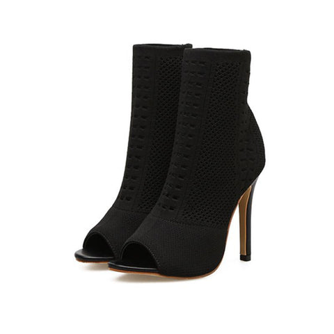 Boots Ladies Open Toe High Heels Fashion Kardashian-BS01064-Veeddydropshipping