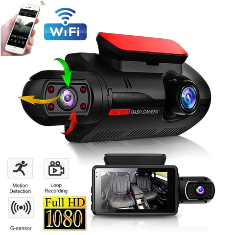 Dual Lens Dash Cam for Cars Black Box HD 1080P Car Video-AM00570-Veeddydropshipping