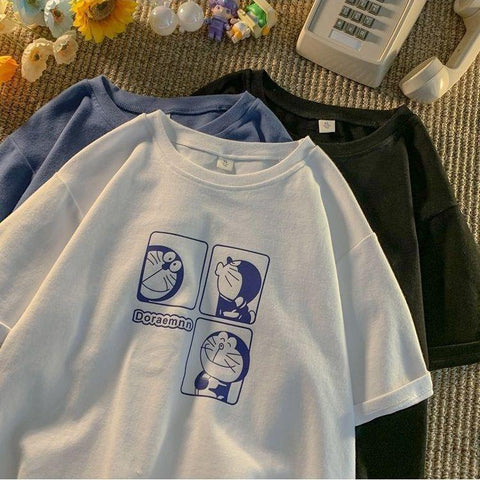 Women T-shirt Japanese Short Sleeve T-shirt-WF00067-Veeddydropshipping