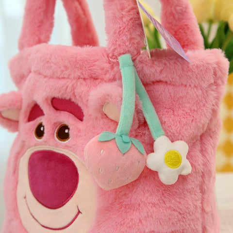 2022 New Disney Genuine Kawaii Strawberry Bear Lotso Bag Girl-TB00035-Veeddydropshipping