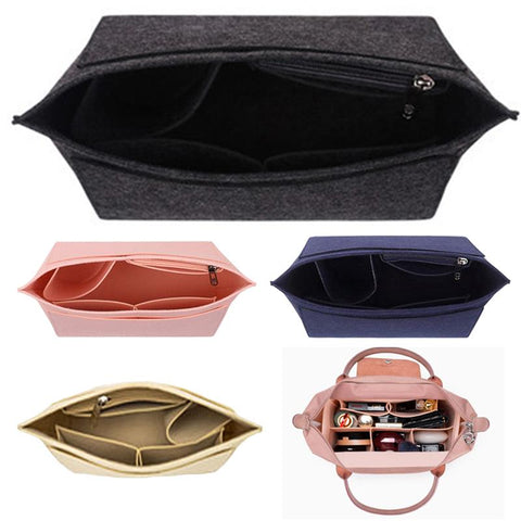 Purse Make up Organizer Felt Insert Bag Portable-BS00553-Veeddydropshipping