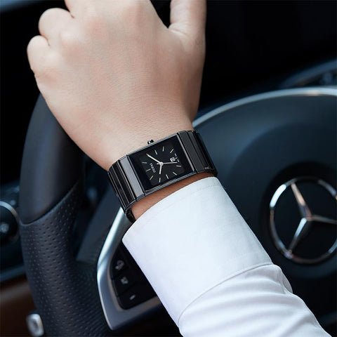 Fashion Black Ceramic Watch Men Business Waterproof -JW00653-Veeddydropshipping