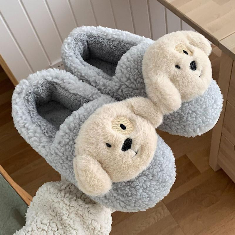 Men Home Slipper Flat Warm Plush Non Slip Fuzzy Cotton Shoes-BS01223-Veeddydropshipping