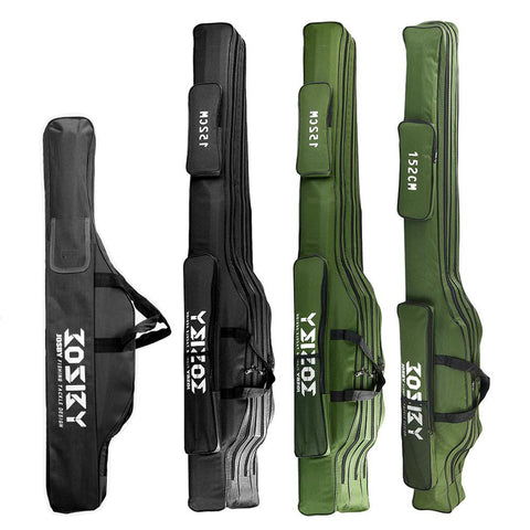 Fishing Rod Storage Bag  Oxford Cloth Multifunctional  1/2/3 Layer Black / Green-OS00532-Veeddydropshipping