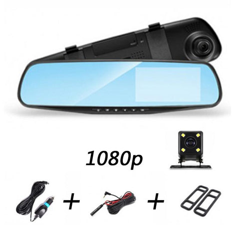 Car Rearview Mirror Dual Lens Driving Video Recorder Rearview Dash Camera-AM00714-Veeddydropshipping