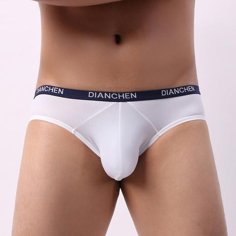 Briefs Solid Thin Breathable Briefs Bulge Pouch Underpants Man See-MF01694-Veeddydropshipping