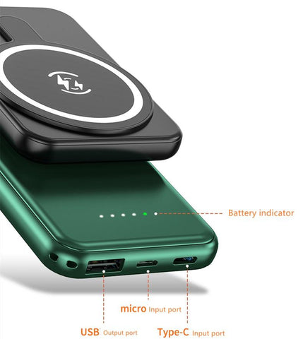 10000mah Fast Charger Magnetic Wireless Power Bank For Xiaomi iPhone 13 14 ProMax-PA00072-Veeddydropshipping