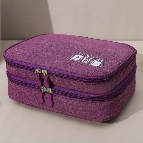 3 Tier Portable Wire USB Line Holder Bag Travel Power Bank Earphone Line Organizer Box-PA00916-Veeddydropshipping