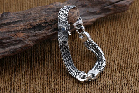 s925 solid silver Jewelry Models Personality Bracele-JW00112-Veeddydropshipping