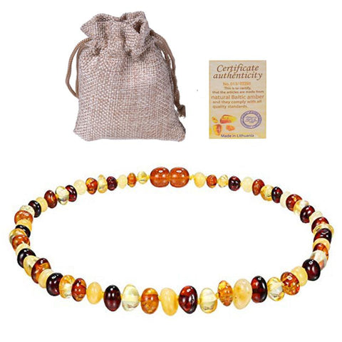 Amber Teething Necklaces for Baby Handmade-JW00047-Veeddydropshipping