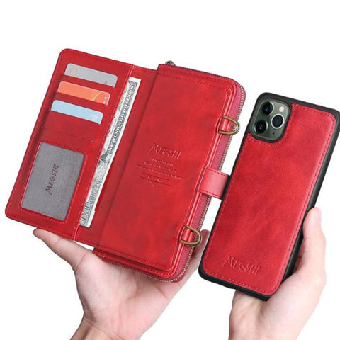 FLOVEME Wallet Phone Case For iPhone 13 14 Pro Max Wallet Zipper Leather Bag For 14 Max 13-PA00625-Veeddydropshipping