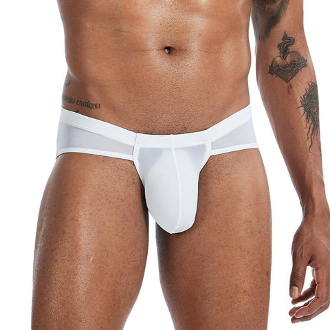 Underwear Sexy Ultra Thin Ice Silk Men&#39;s Briefs Penis Large Pouch Slips-MF01709-Veeddydropshipping