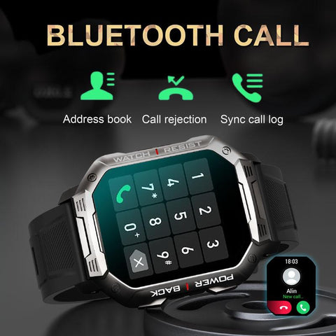 Smart Watch Men Military For Android Mi Ios Blood Waterproof -JW01072-Veeddydropshipping