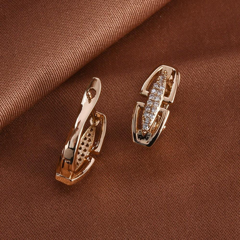 Circles Earrings Crystal Pendant 585 Earrings for Woman -JW01458-Veeddydropshipping