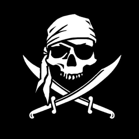 Skull Pirate Personality, Car Accessories PVC Stickers Motorcycle Stylish-AM00067-Veeddydropshipping