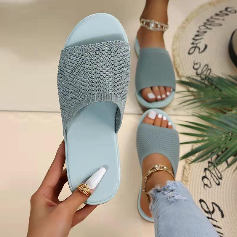 Woman Solid Color Walking Shoes Solid Color Female Slippers-BS00899-Veeddydropshipping